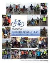 Cover of the 2018 Bike Plan, a collage of photos of people next to their bicycles